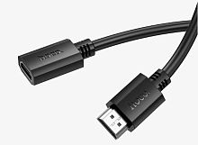 Кабель удлинитель HDMI-HDMI 1.0m, HOCO US13, 4k HD, 60Гц, цвет: чёрный