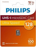 Носитель информации Transflash(MicroSDXC) 128Gb PHILIPS FM12MD55B/97, Class UHS-I U3, V30, A1, 100MB/s