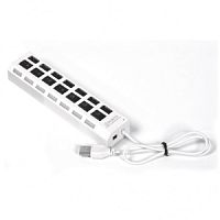 Концентратор USB 2.0 , Smartbuy 7 ports, белый, SBHA-7207-W