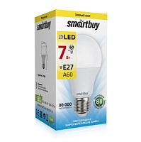 Лампа светодиодная Груша (A60) 7Вт E27 3000K SmartBuy (SBL-A60-07-30K-E27-N)