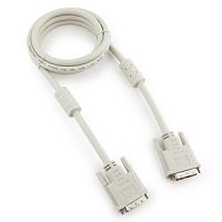 Кабель DVI-D 1.8 m Cablexpert (CC-DVI-6C), экран, феррит.кольца, медь, серый