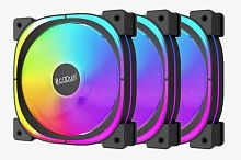 Комплект вентиляторов 3*120х120mm, PCCooler EF120 ARGB B (4pin PWM + 3pin ARGB, 600-1500 об/мин)
