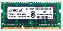 Память для ноутбука SO-DIMM DDR-III 8192Mb PC3-10600(1333Mhz) Crucial (CT8GG3S1339M.M16FJD), 1.5V