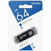   64Gb, USB2.0 SmartBuy Twister Black (SB064GB2TWK)