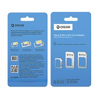 Sim Adapter (Micro Sim/Nano Sim/i-скрепка) черный DREAM (168812)