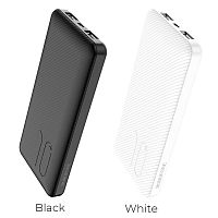 Внешний аккумулятор Borofone BT28 10000mAh, 2.0A, 2 USB выхода, Цвет: черный.
