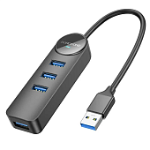  Borofone DH5, Erudite 4-in-1, 4 , 4 USB 3.0,  USB 0.2, : 