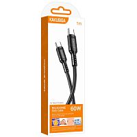 USB кабель Type-C - Type-C 1.0м KAKUSIGA KSC-984 60W силиконовый черный