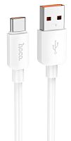 USB кабель Type-C 1.0м HOCO X96 Hyper, 1.0м, 6.0A, 100Вт, цвет: белый