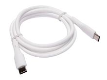 USB кабель Type-C - Type-C 1.0м Cablexpert (CC-USB2S-CMCM-1M-W), 3А, 65Вт, PD/QC3.0, силиконовый, 24 AWG, медь, 1м, белый