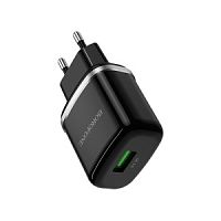 СЗУ Borofone BA36A, 3000mA, 18Вт, QC3.0, QC2.0, FCP, AFC, цвет: чёрный