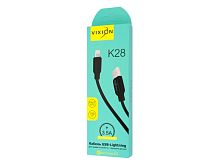 USB кабель для iPhone 5/6/6Plus 8 pin 1.0м VIXION (K28i) 3,5A (черный) (GS-00006362)
