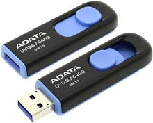 Носитель информации 64Gb, USB3.0 A-DATA UV128 (AUV128-64G-RBE), черный/синий